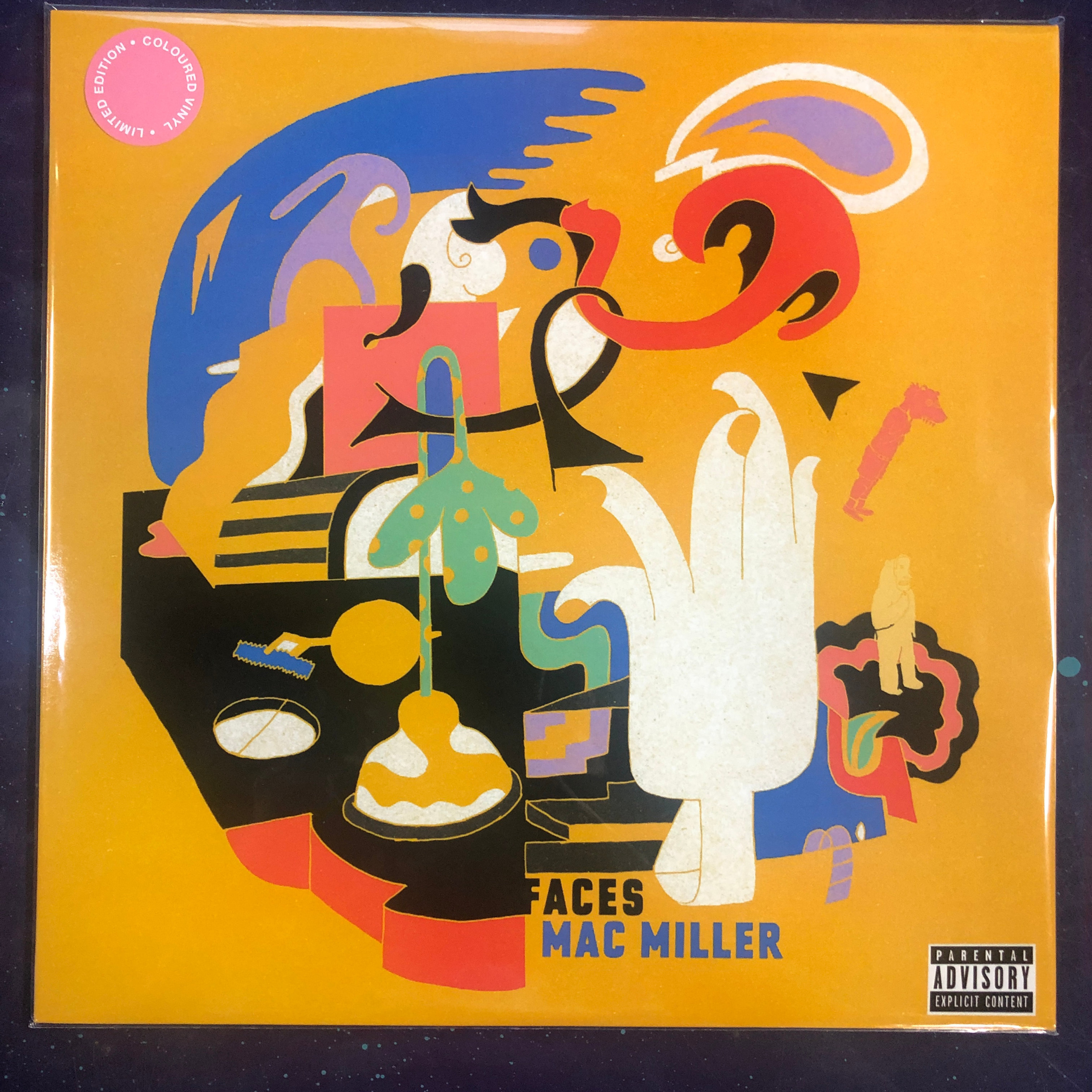 Mac Miller Faces Offbeat Mac miller faces vinyl rainbow marble. mac miller faces